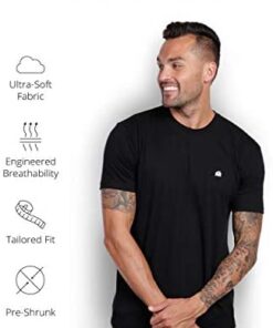 INTO THE AM Men’s Fitted Crew Neck Basic Tees