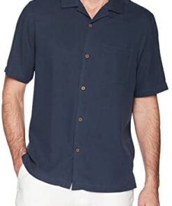 28 Palms Men’s Relaxed-Fit 100% Silk Camp Shirt